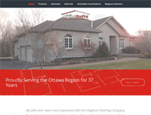 Tablet Screenshot of magnumroof.ca
